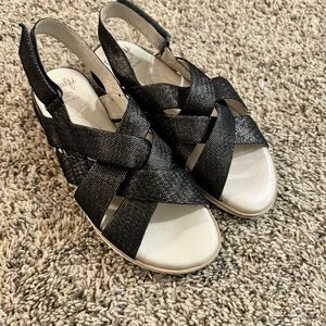 Amalfi Black and Cream Women's Sandals